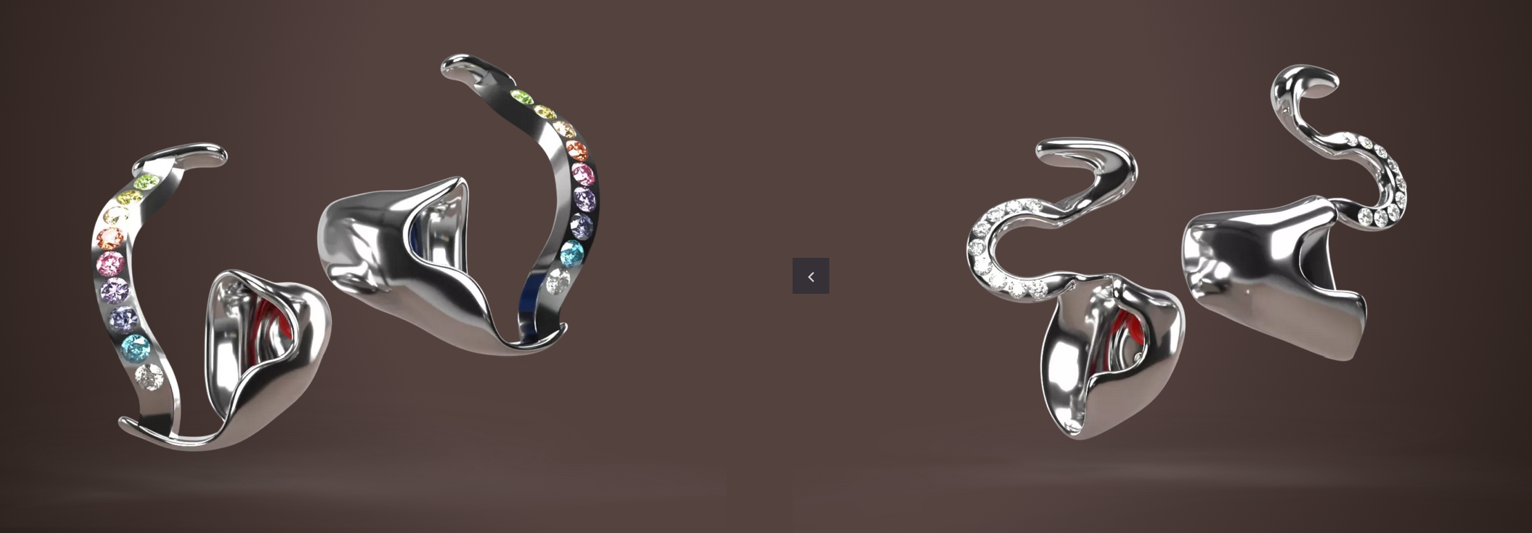 Schmuck-Otoplastiken mit farbigen Edelsteinen – individuelle Gestaltung